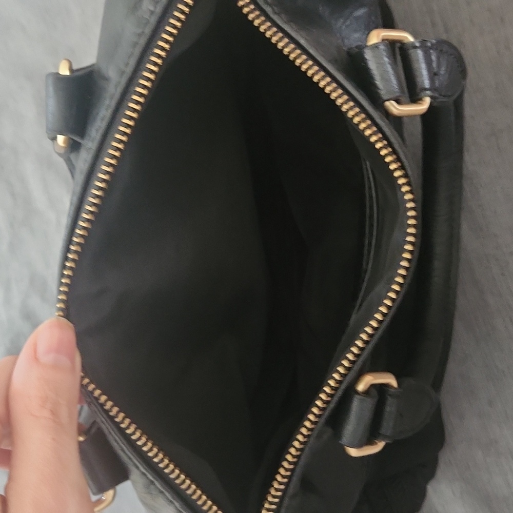 Desigual Black Satchel with Gold Accents - Picture 5 of 6